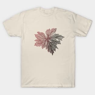 red and black leaf T-Shirt